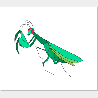 Cute Praying Mantis Posters and Art